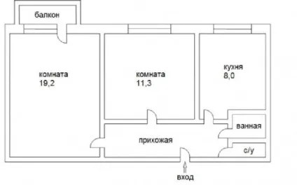 Перепланування двокімнатної квартири в хрущовську будинку (перепланування двокімнатної квартири) Перепланування двокімнатної квартири в хрущовську будинку