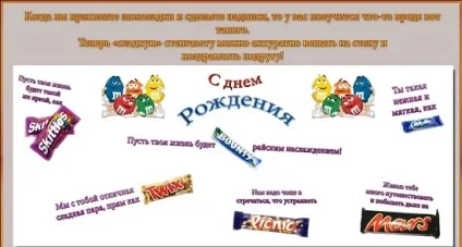 Плакат з шоколадками і написами своїми руками на ватмані, ls (шоколад) Плакат з шоколадками і написами своїми руками на ватмані, ls