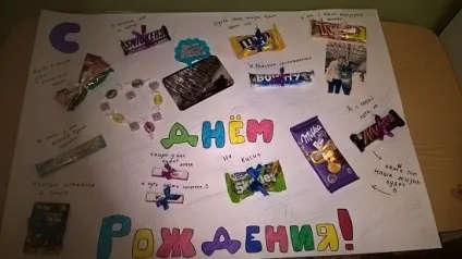 Плакат з шоколадками і написами своїми руками на ватмані, ls (поради для початківців) Плакат з шоколадками і написами своїми руками на ватмані, ls