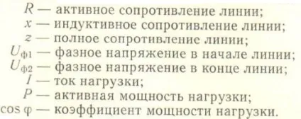 Втрата напруги в трифазній лінії з навантаженням на кінці (напруги) Втрата напруги в трифазній лінії з навантаженням на кінці