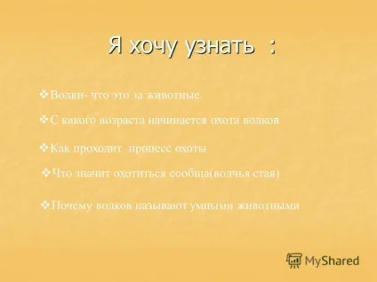Презентація на тему як вовки вчать полювати своїх дитинчат