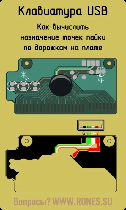Ремонт миші або клавіатури при обриві шнура (Червоний Білий Зелений) Ремонт миші або клавіатури при обриві шнура