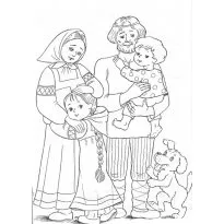 Розфарбування до казки гуси-лебеді (розфарбування) Розфарбування до казки гуси-лебеді