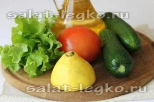 Салат з помідорів і огірків з листям салату простий рецепт (огірки) Салат з помідорів і огірків з листям салату простий рецепт