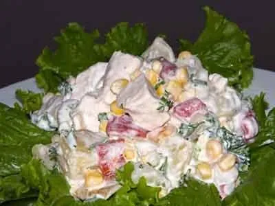 Салат з курки з ананасом (курка з ананасом) Салат з курки з ананасом