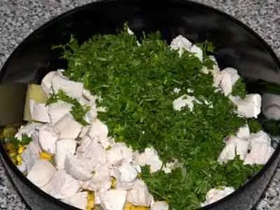 Салат з курки з ананасом (курки) Салат з курки з ананасом