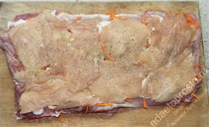 Рулет зі свинини з куркою (свинини) Рулет зі свинини з куркою