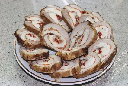Рулет зі свинини з куркою (рулету свинини куркою) Рулет зі свинини з куркою