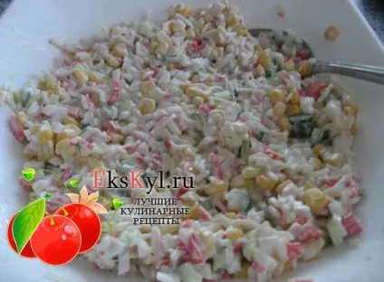 Салати з крабовими паличками кілька рецептів на вибір, ekskyl (паличками) Салати з крабовими паличками кілька рецептів на вибір, ekskyl