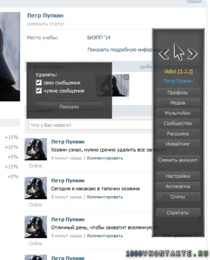 Керівництво як видалити всі записи зі стіни вконтакте швидкий спосіб (спосіб) Керівництво як видалити всі записи зі стіни вконтакте швидкий спосіб