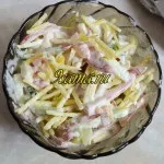 Салат з печерицями та солоними огірками, я сама щаслива домогосподарка (як приготувати салат з печерицями та огірками) Салат з печерицями та солоними огірками, я сама щаслива домогосподарка