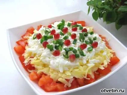 Салат з червоною рибою помідорами картоплею перцем - покроковий кулінарний рецепт з фото (помідорами) Салат з червоною рибою помідорами картоплею перцем - покроковий кулінарний рецепт з фото