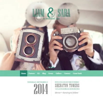 Шаблон wedding від joomlaux, joomla 3 (веб-сайт події) Шаблон wedding від joomlaux, joomla 3