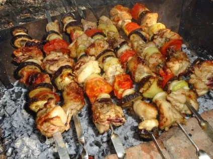 Шашлик з курки з овочами фото і відео рецепт (рецепт) Шашлик з курки з овочами фото і відео рецепт