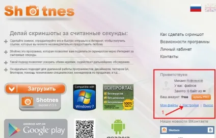 Скріншотер shotnes - покрокова інструкція (shotnes) Скріншотер shotnes - покрокова інструкція