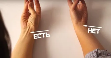 Стули пальці так, як показано на малюнку (довга долонна м'яз) Стули пальці так, як показано на малюнку