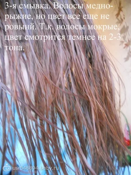 Змивка фарби вихід з темного каштана (каштана.) Змивка фарби вихід з темного каштана