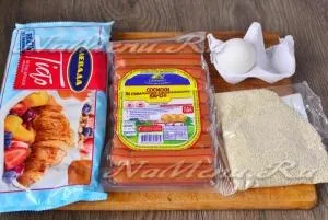 Сосиски в тісті з листкового тіста в духовці, рецепт з фото (тесті) Сосиски в тісті з листкового тіста в духовці, рецепт з фото