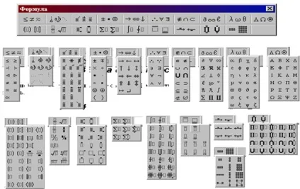 Створення формул microsoft equation 3