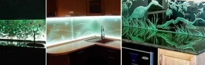 Скляний фартух для кухні фото цікавих ідей, способи установки (фартух) Скляний фартух для кухні фото цікавих ідей, способи установки