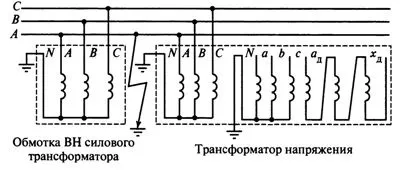 Схеми з'єднання вимірювальних трансформаторів напруги