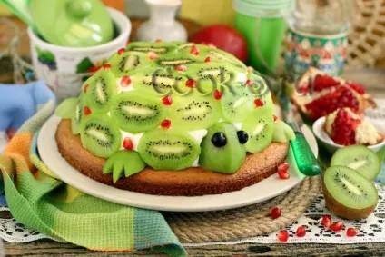 Торт смарагдова черепаха - рецепт з фото крок за кроком (торт смарагдова черепаха з ківі) Торт смарагдова черепаха - рецепт з фото крок за кроком