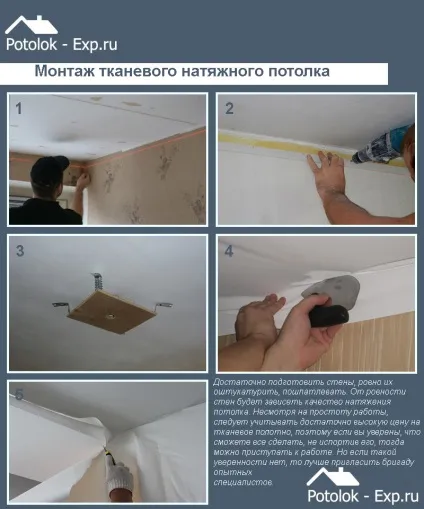 Тканинні натяжні стелі відгуки, особливості, монтаж (відгуки) Тканинні натяжні стелі відгуки, особливості, монтаж