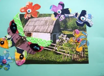 Творча майстерня колаж «метелики з тканини», sunkidstudio (колаж) Творча майстерня колаж «метелики з тканини», sunkidstudio