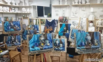 Навчальний натюрморт, artisthall - художня майстерня (навчання живопису в москві) Навчальний натюрморт, artisthall - художня майстерня