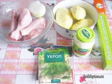 Рецепт курячі ніжки з картоплею запечені в рукаві - море хобі (в духовці) Рецепт курячі ніжки з картоплею запечені в рукаві - море хобі