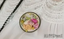 Вінтажна брошка своїми руками, маctерская (стрічок) Вінтажна брошка своїми руками, маctерская