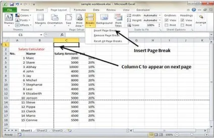 Вставити розрив сторінки в excel 2010 року (excel) Вставити розрив сторінки в excel 2010