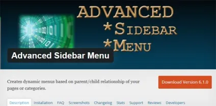 Залежне бічне меню в wordpress з віджетом advanced sidebar menu (advanced) Залежне бічне меню в wordpress з віджетом advanced sidebar menu