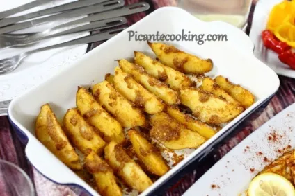 Запечена картопля зі спеціями і сиром, picantecooking