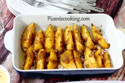 Запечена картопля зі спеціями і сиром, picantecooking