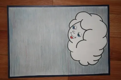 Малювання «хмаринка і дощик» (виховання дітей) Малювання «хмаринка і дощик»