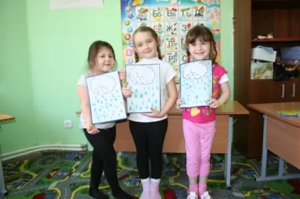 Малювання «хмаринка і дощик» (малювання) Малювання «хмаринка і дощик»