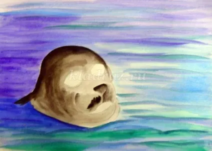 Малювання байкальська нерпа