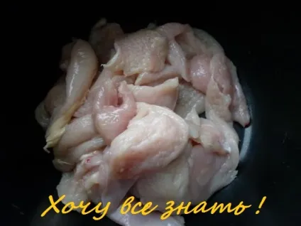 Бефстроганов з курячим м'ясом в мультиварці (курка) Бефстроганов з курячим м'ясом в мультиварці
