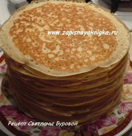 Млинці дріжджові на молоці (дріжджові) Млинці дріжджові на молоці
