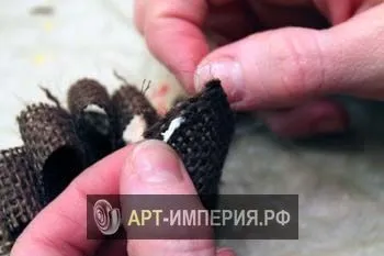 Букет квітів з мішковини своїми руками, квіти з мішковини своїми руками майстер клас, букет з