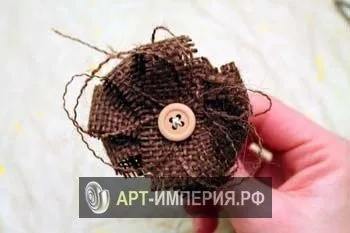 Букет квітів з мішковини своїми руками, квіти з мішковини своїми руками майстер клас, букет з