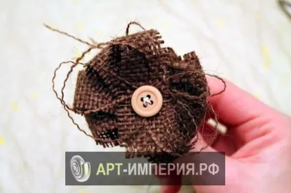 Букет квітів з мішковини своїми руками, квіти з мішковини своїми руками майстер клас, букет з