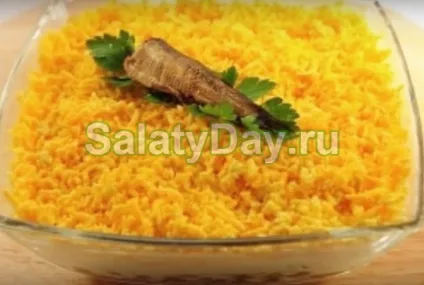 Салат з шпрот - презентабельна закуска з оригінальним смаком рецепт з фото і відео