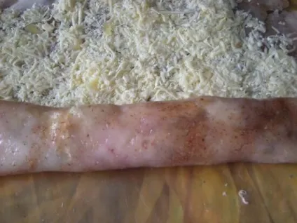 Рулет з курячого філе з курагою з курки фото, смачно приготувати самим (рулет) Рулет з курячого філе з курагою з курки фото, смачно приготувати самим