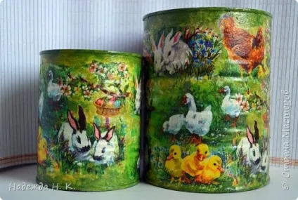 Декупаж жерстяних банок, країна майстрів (декор предметів) Декупаж жерстяних банок, країна майстрів