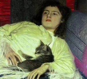 Дівчина з кішкою, Крамськой