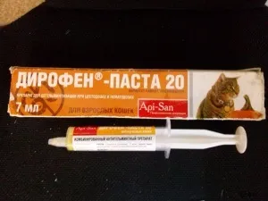 Дірофен-паста 20 і 60 (паста) для кішок, собак, цуценят, кошенят, відгуки про застосування препаратів для (паста) Дірофен-паста 20 і 60 (паста) для кішок, собак, цуценят, кошенят, відгуки про застосування препаратів для