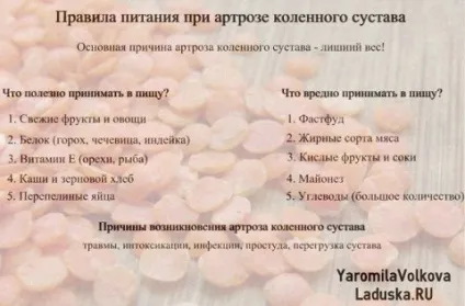 Дієта при артрозі суглобів і при артриті основні поради з організації лікувального харчування (дієта) Дієта при артрозі суглобів і при артриті основні поради з організації лікувального харчування