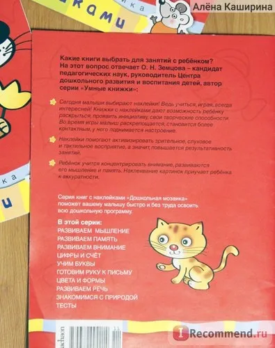 Дошкільна мозаїка, Земцова про